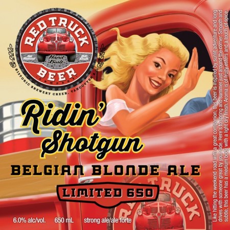Red Truck Ridin’ Shotgun Belgian Blonde Ale Named CCBA 2015 Label of the Year