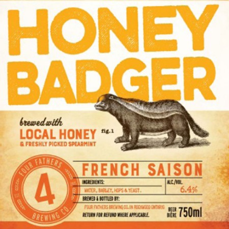 Four Fathers Announces Limited Bottle Release for Honey Badger French Saison