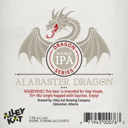 Alley Kat Dragon Double IPA Series Continues With Alabaster Dragon