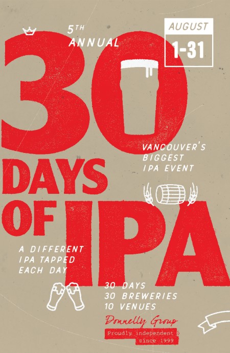 30 Days of IPA Returns for Fifth Year at Vancouver’s Donnelly Group Pubs
