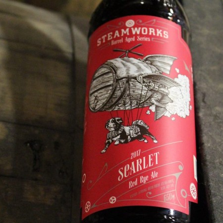 Steamworks Barrel Aged Series Continues with Scarlet Red Rye Ale