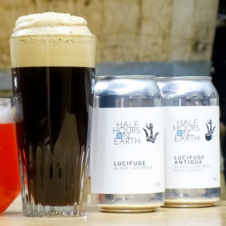 Half Hours On Earth Releases Regular & Coffee Editions of Lucifuge Black Lagerbier