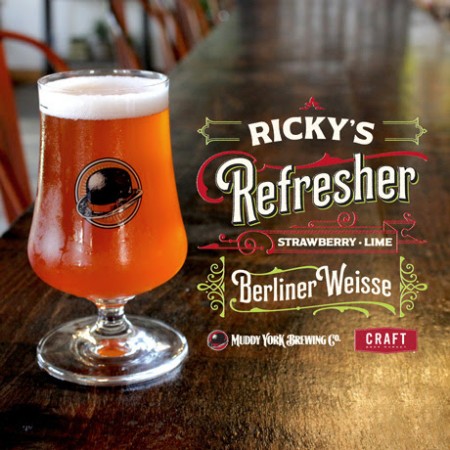 Muddy York Brewing and Craft Beer Market Release Ricky’s Refresher Strawberry-Lime Berliner Weisse