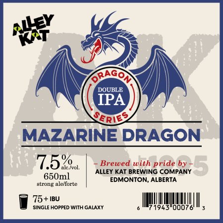 Alley Kat Brewing Dragon Double IPA Series Continues with Mazarine Dragon