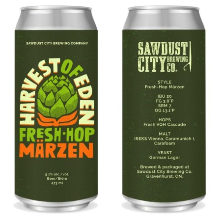 Sawdust City Brewing Releasing Harvest of Eden Fresh Hop Märzen