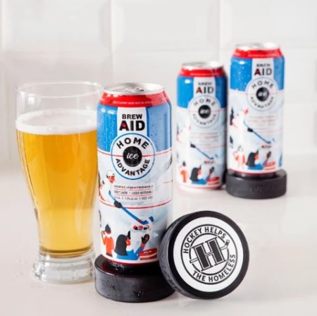 Old Tomorrow Brewing Launches Brew Aid Series with Home Ice Advantage Lager for Hockey Helps the Homeless