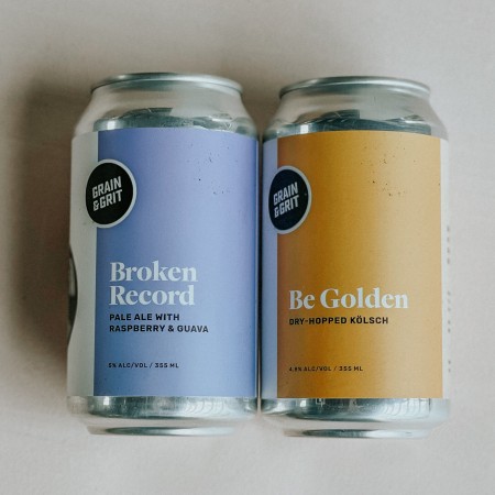 Grain & Grit Beer Co. Releases Broken Record Pale Ale with Raspberry & Guava and Be Golden Dry-Hopped Kölsch