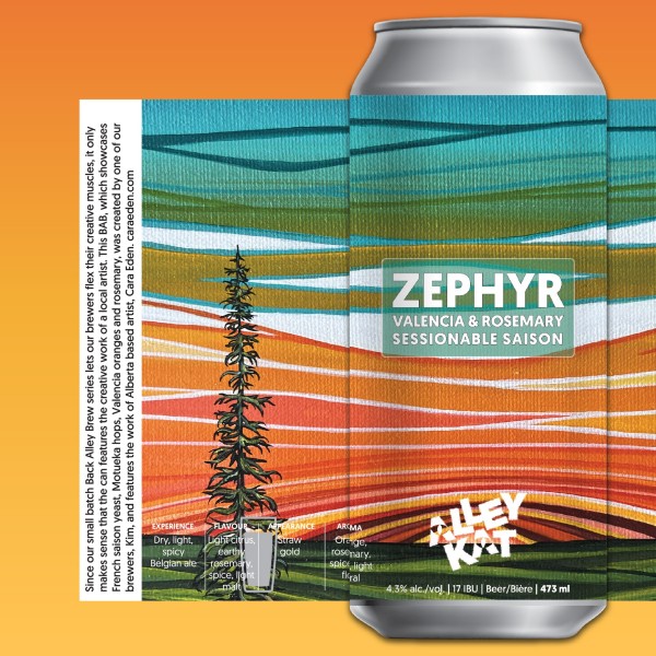 Alley Kat Brewing Releasing Zephyr Valencia & Rosemary Saison