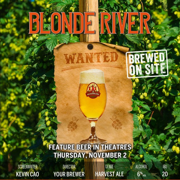 Les 3 Brasseurs/The 3 Brewers Releases Blonde River Harvest Ale